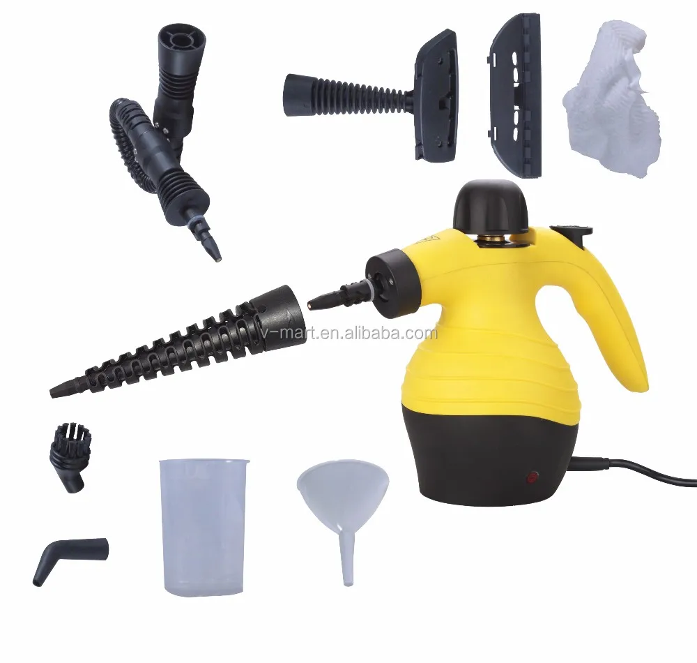 Pureclean Max hot selling product handheld pressurized steam clean machine with 10 accessories,safety children locks