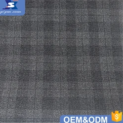NEW polyester rayon spandex material plaid design blue color textured men suit pant blazer machine TR fabric