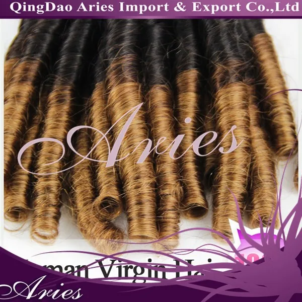 Top 100%high quality cheapest super soft super sexy beautiful Aunty hair ombre two tone color 1b 613 human hair weft