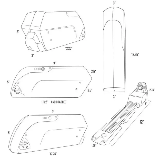 Tiger Shark Battery 48V 13Ah 750W Lithium Battery for Electric Bicycle 48V 1000W 750W 500W motor