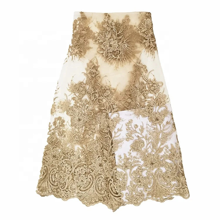 guangzhou high quality soft green embroidered lace fabric