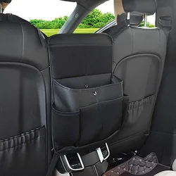 Auto car seat back hanging trunk space organizer storage bag with multi-use adjustable strap