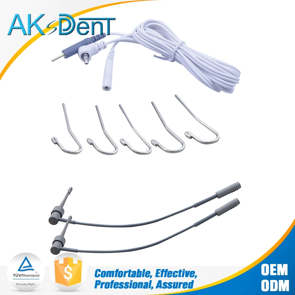 AKsDenT E-A Dental Endodontic teeth Root Canal Finder Apex Locator accessories probe cord file holder contrary electrode