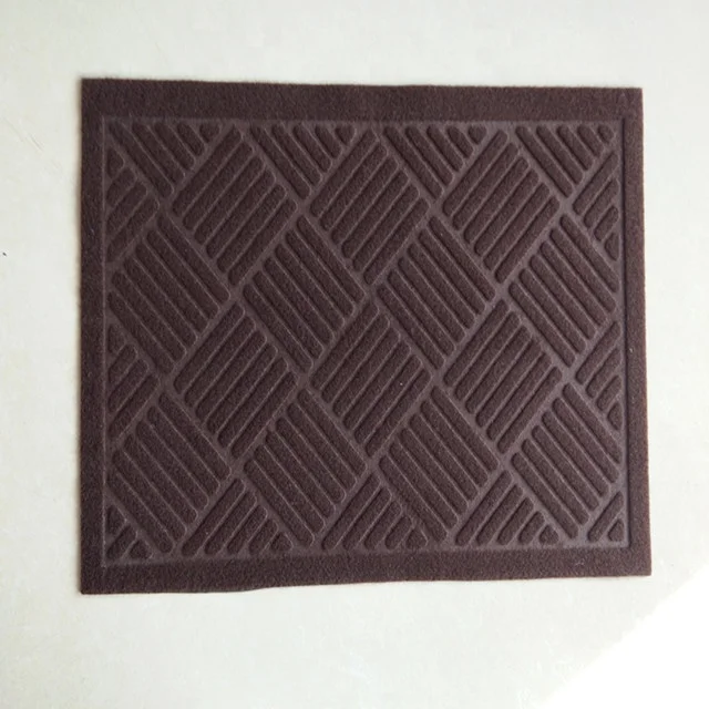 Embossed entrance polyester water absorbing pvc custom floor mat