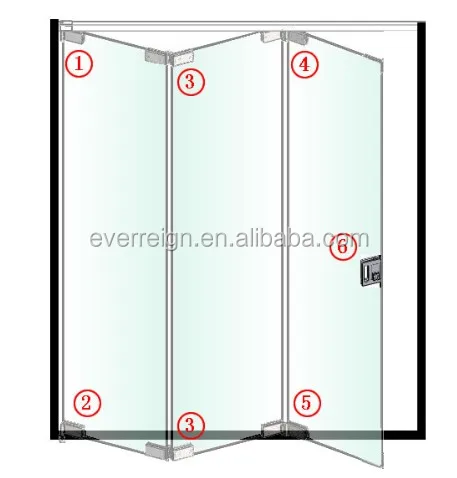 EV1700A-17-2 exterior glass folding door from 10 years manufacturer