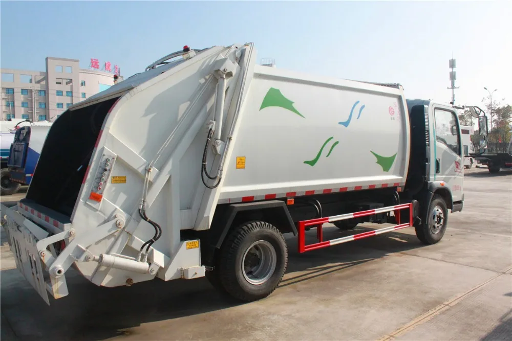 Sinotruk Howo 4x2 waste collection truck 3-5 cubic meter compactor garbage truck price