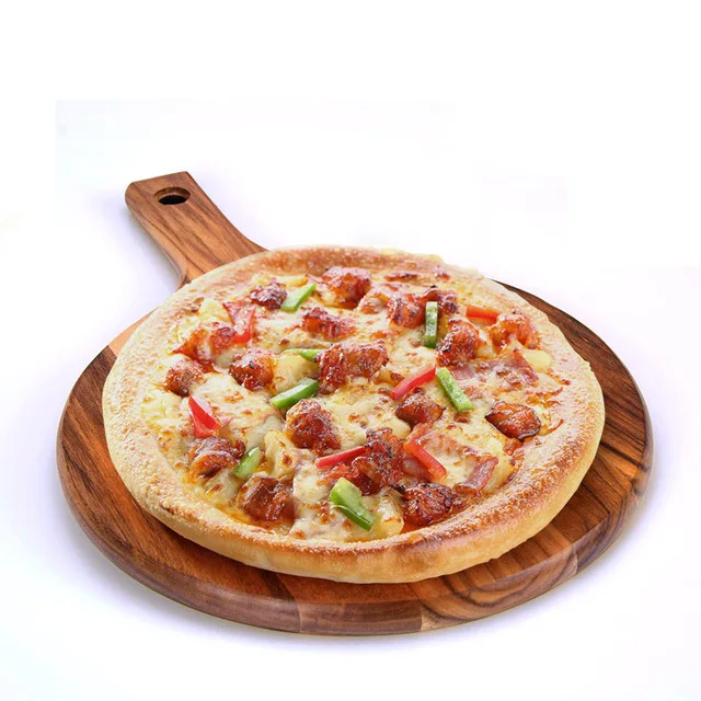 Round Presentation Board Acacia wood Food Platters Pizza Plate