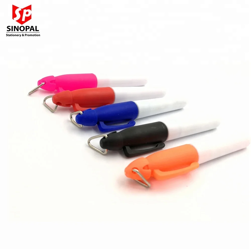 water proof Golf ball liner permanent marker pen with keychain for golf ball lining