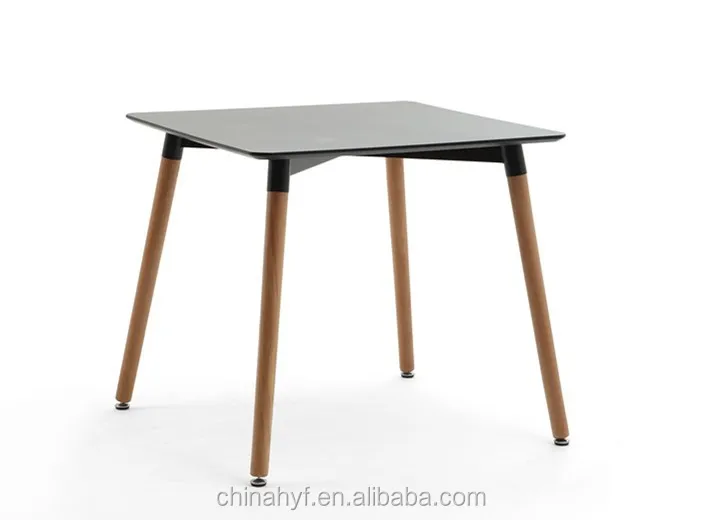 Strong styled MDF round table with beech wood legs TB-01