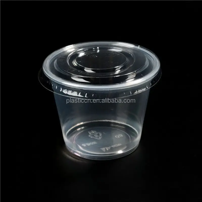 80cc clear Sauce Container Disposable Cups with Lids/ Espresso Cups with Lids/ 2oz Portion Cup Souffle Cup