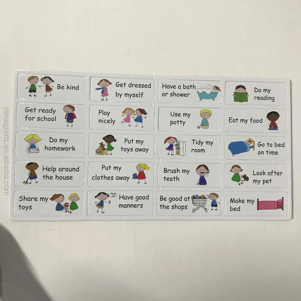 Kids Learning Potty Training Magnetic Reward Chart Sheet Responsibility Chart Dry Erase Whiteboard