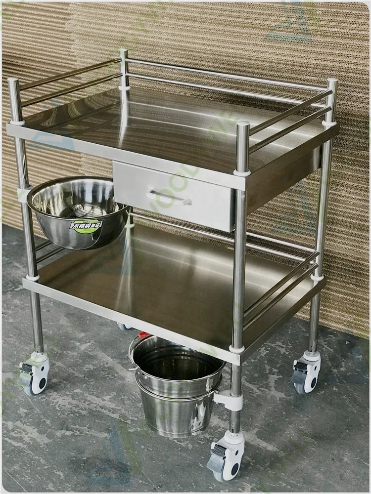 Factory Price WST1301 S.S Medical Dressing Trolley Customizable