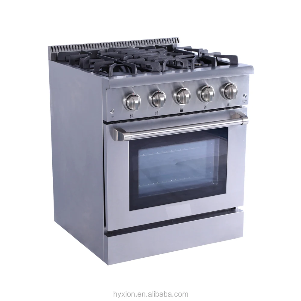 30 Inches Four Burner Gas Range with Oven