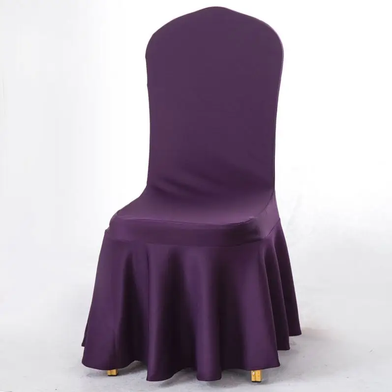 Dinging Room Wedding Qanquet Church Ruffled Polyester Chaircover