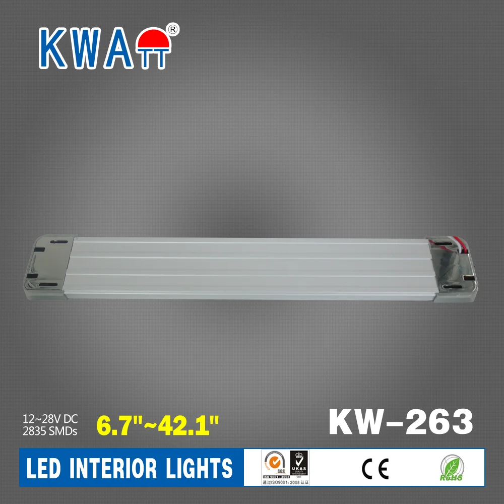 Factory High Quality High lumen Newest 12V-24V Rectangle 18LED Vehicle Auto Interior Lights for Caravan,Cabin,RV With CE RoHS