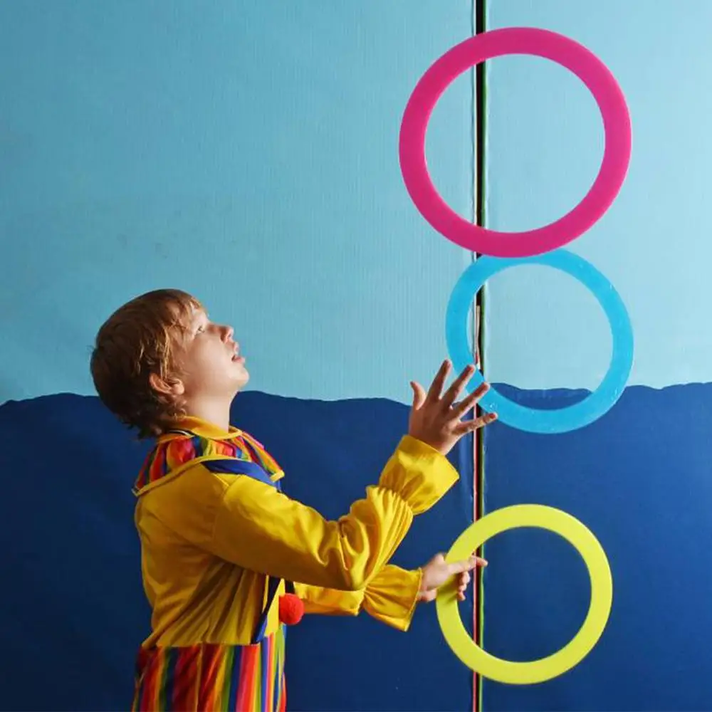 Juggling Acrobatics  Rings Bracelet Props Hand Wristband Clown Acrobatics Toy Kids