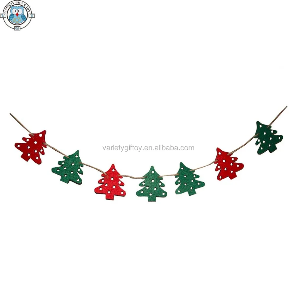 ECO FRIENDLY LASER CUT FELT CHRISTMAS REINDEER SHAPE GARLAND/BUNTING/BANNER FOR CHRISTMAS HOME DECORATION
