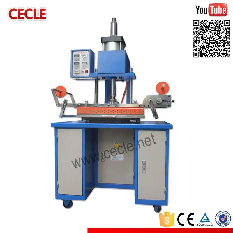 Manual leather logo label embossed hot stamping machine