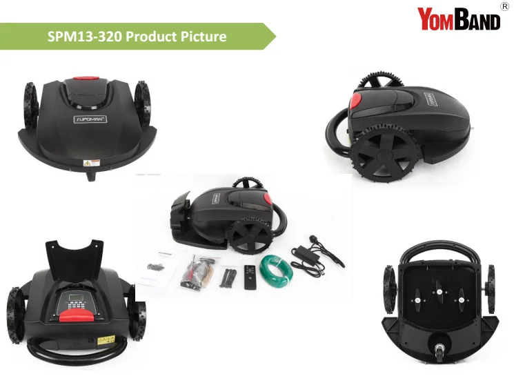 CE RoHS certificates small portable automatic electric robotic mower lawn mower garden grass cutter