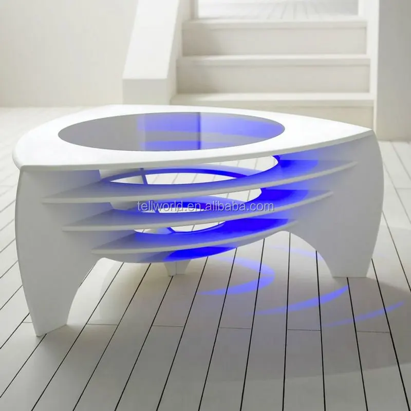 
2015 TW Hot sale solid surface led coffee table 