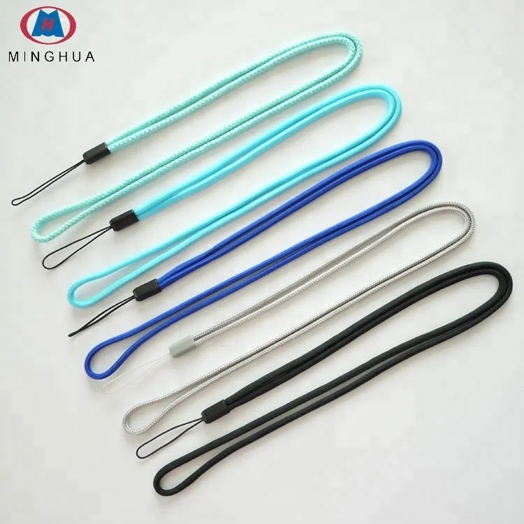 
Eco friendly high quality colourful round cord neck strap for cell phone Camera Keychains USB Flash Drives lanyard 