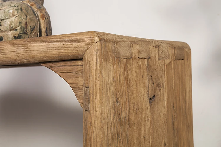 Chinese antique style recycled solid natural elm wooden simple office computer desk