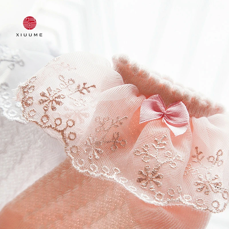 
Wholesale baby socks gift set lace bowknot girls cute korean kids socks 