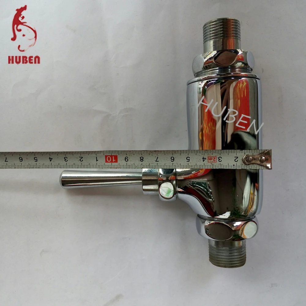 
Brass chrome standing manual foot flush valve toilet 