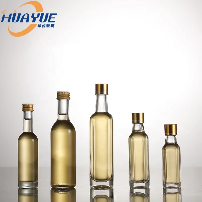 
Wholesale Clear Glass Square Shape 100ml Empty Olive Oil Glass Bottles 