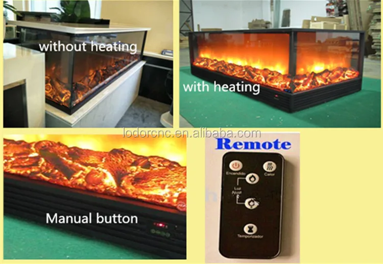 Factory Price Three Sided Electric Fireplace Corner Mantel Design for Household Use