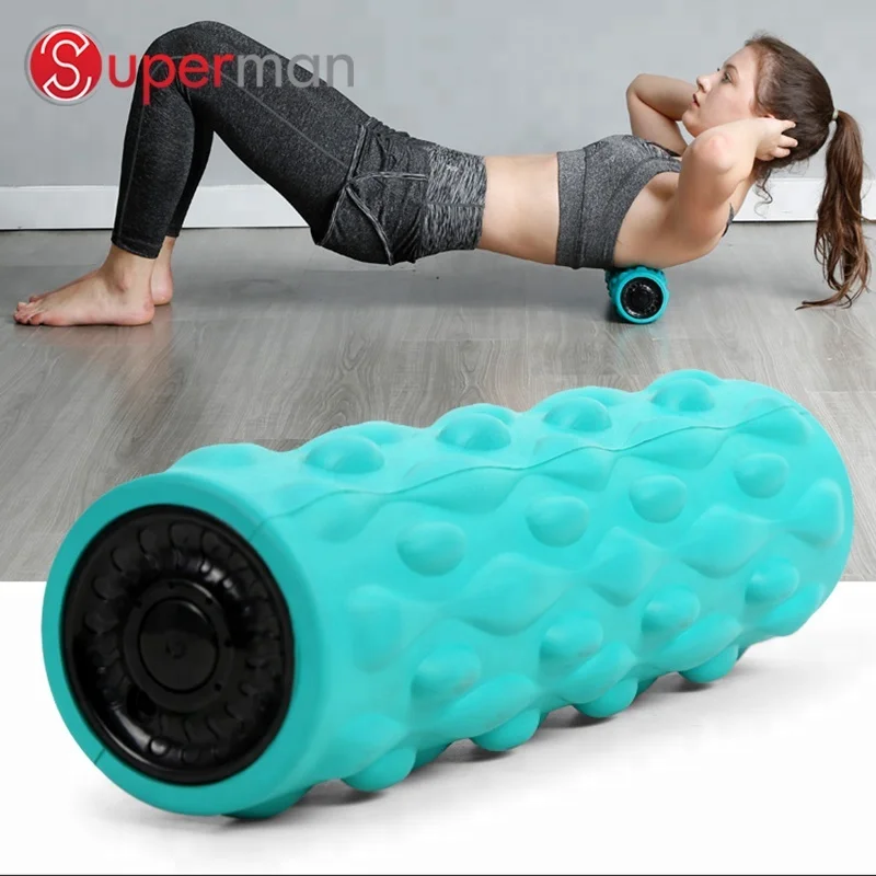 Vibrating massage roller foam roller for muscle massage yoga vibration roller wireless yoga massager