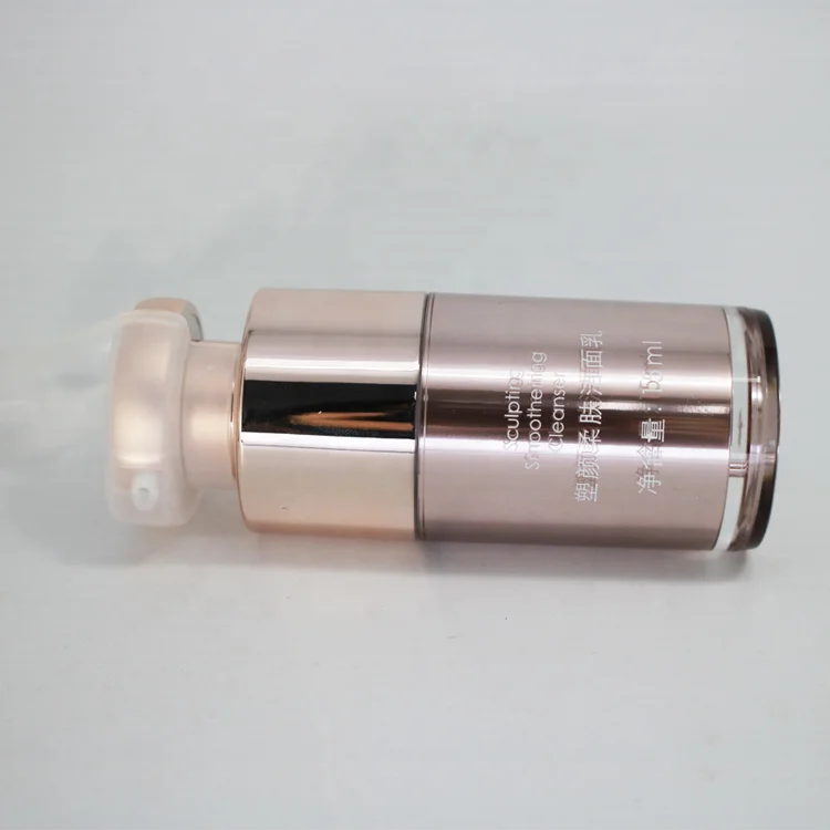 Superior quality 15ml 30ml 50ml cosmetic pump bottle rose gold  luxury airless bottle
