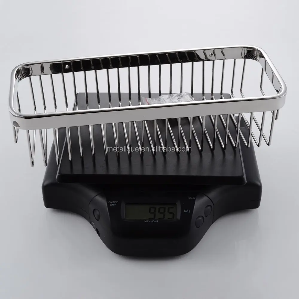 
Metalique 304 Stainless Steel Mirror Polished Shower Caddy Bathroom Shelf, Wall Mounted Rustproof Corner Basket 