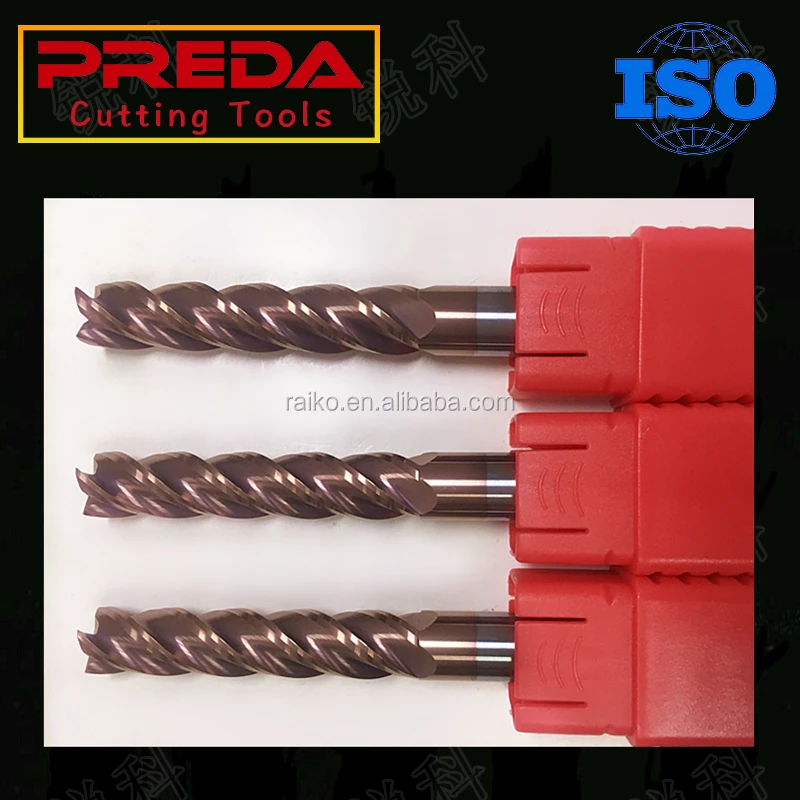 HRC55 Solid carbide 6 flutes tungsten carbide square end mill milling cutter