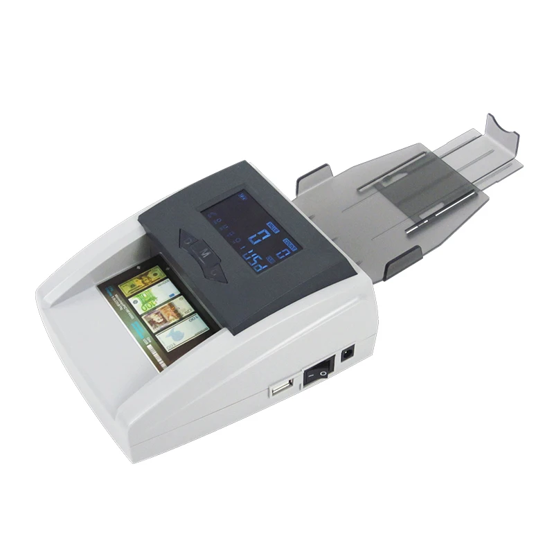 Detecting 6-8 kinds Fake Money Detector Automatic Check for the Euro/USD,/GBP/CHF/Ruble/RMB,TRY Multi-Currencies Detector