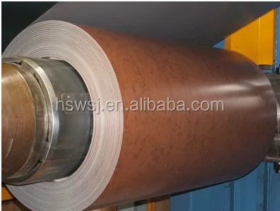 wood grain PVC film laminating steel metal sheet/coil