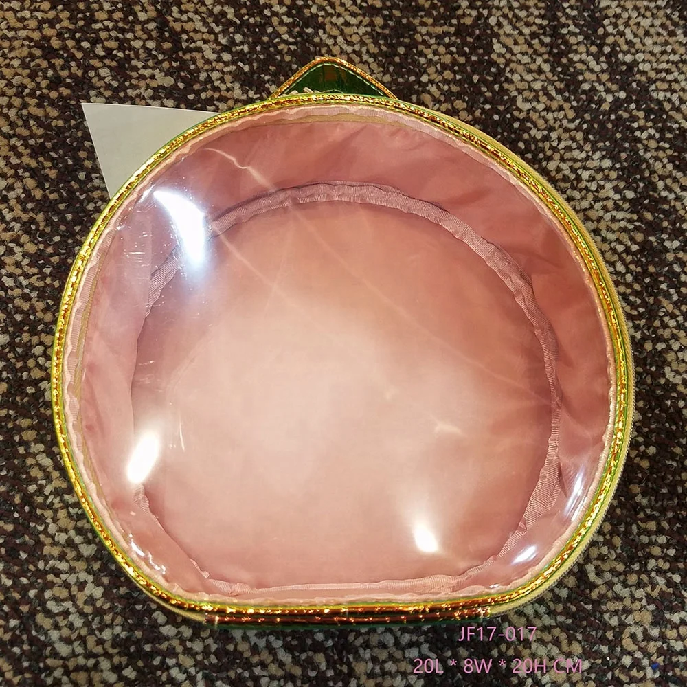 
Дешевая Портативная круглая Радужная косметичка из ПУ 