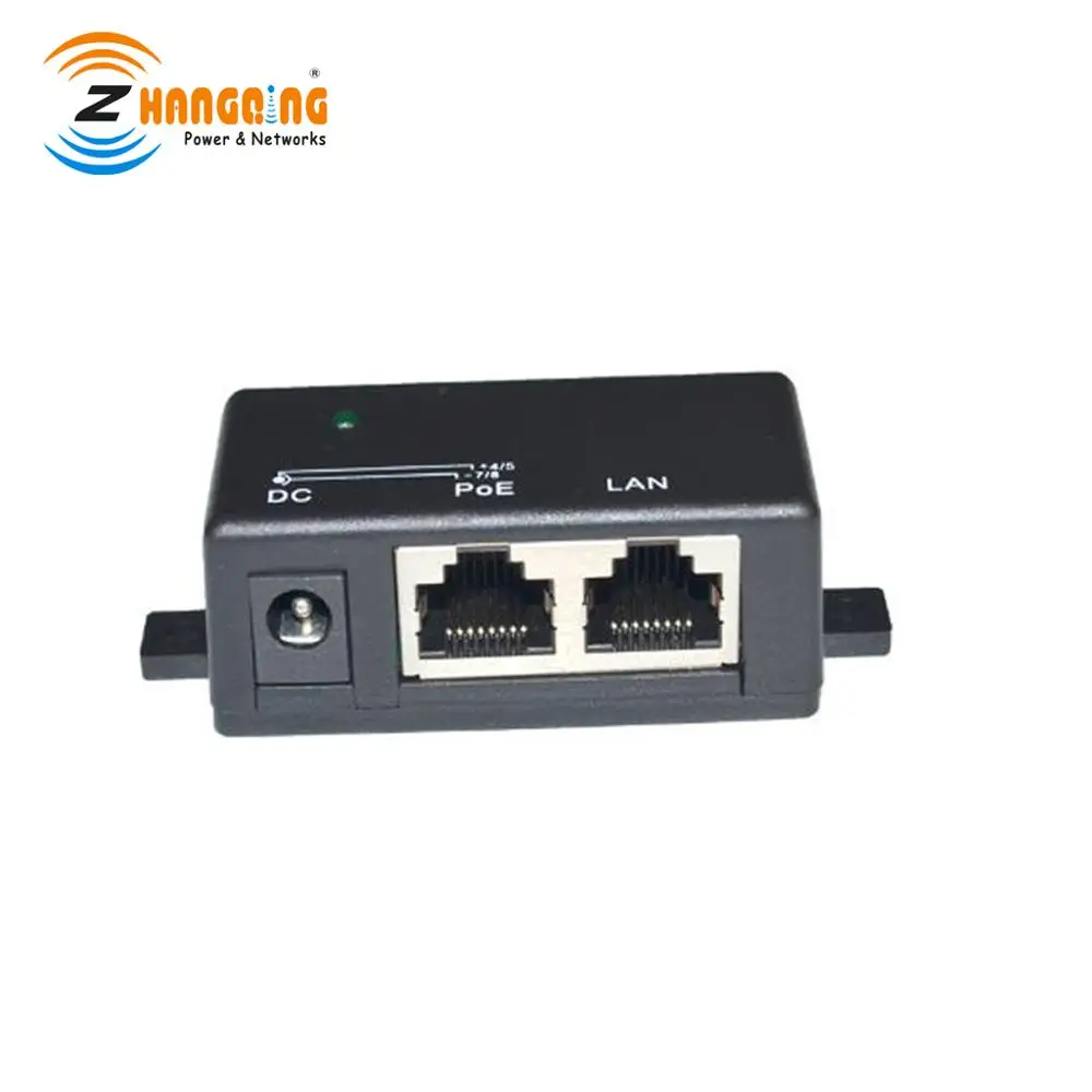 Passive PoE Injector 10/100 Ethernet Speed Power Over Ethernet Injector Splitter for IP Camera CCTV Network