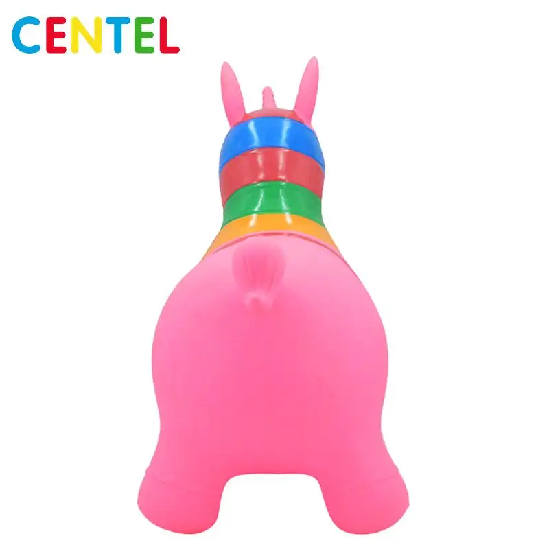 
Phthalate Free PVC Inflatable Jumping Bouncy Hopper Pink Unicorn Toys For Toddler 