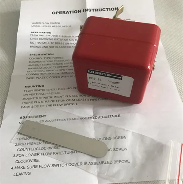 
Wenzhou Supply Good Quality HFS Type Water Flow Switch 