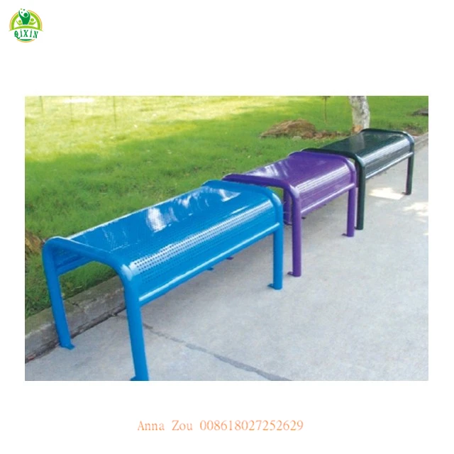 Colorful metal outdoor bench / metal park bench / decorative metal benches (QX 145C) (1997223996)