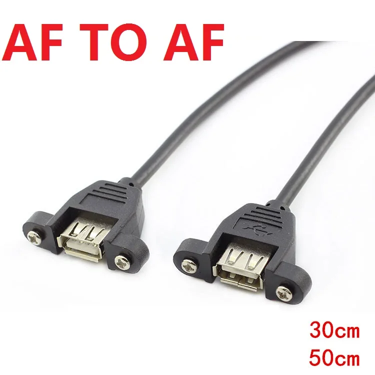 Custom USB 2.0 Female Panel Mount Type A Female to Type A Female