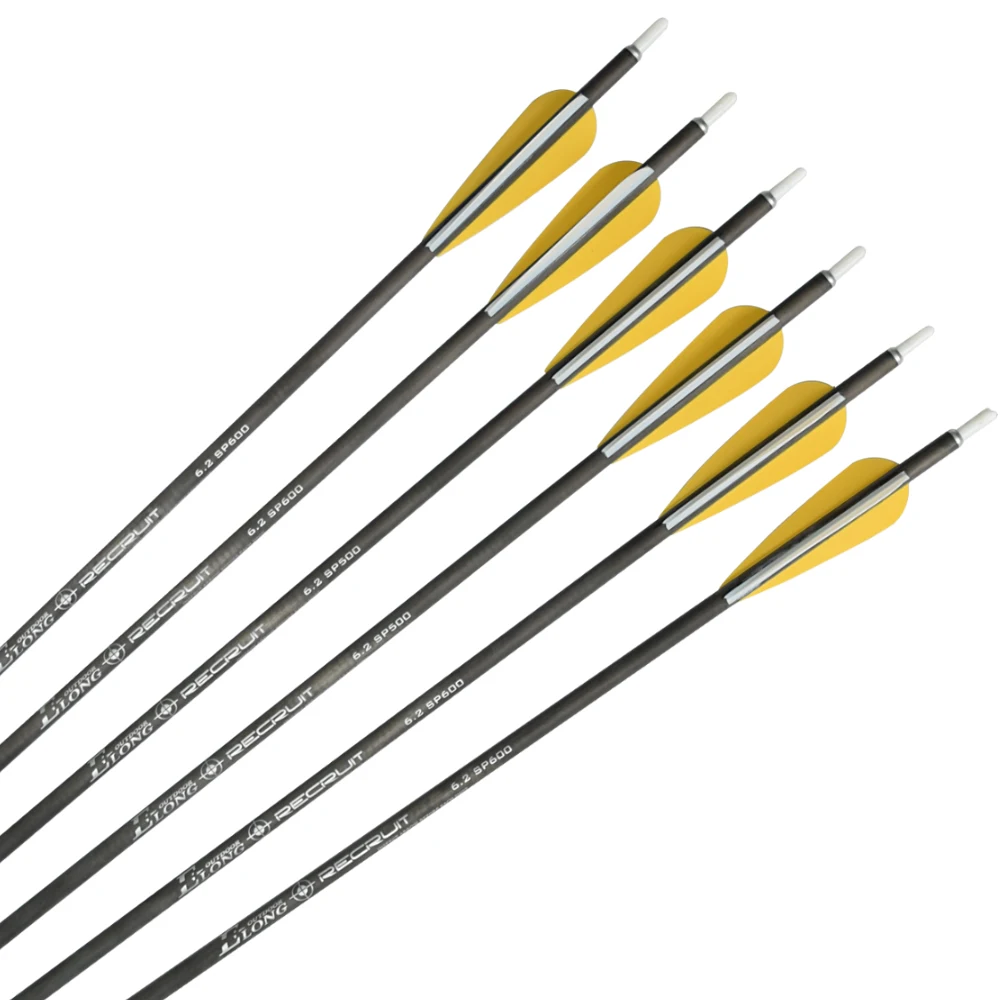 Professional I.D. 6.2 mm Arrows Carbon Archery recurve bow Carbon Fiber Arrow shafts shooting arrows