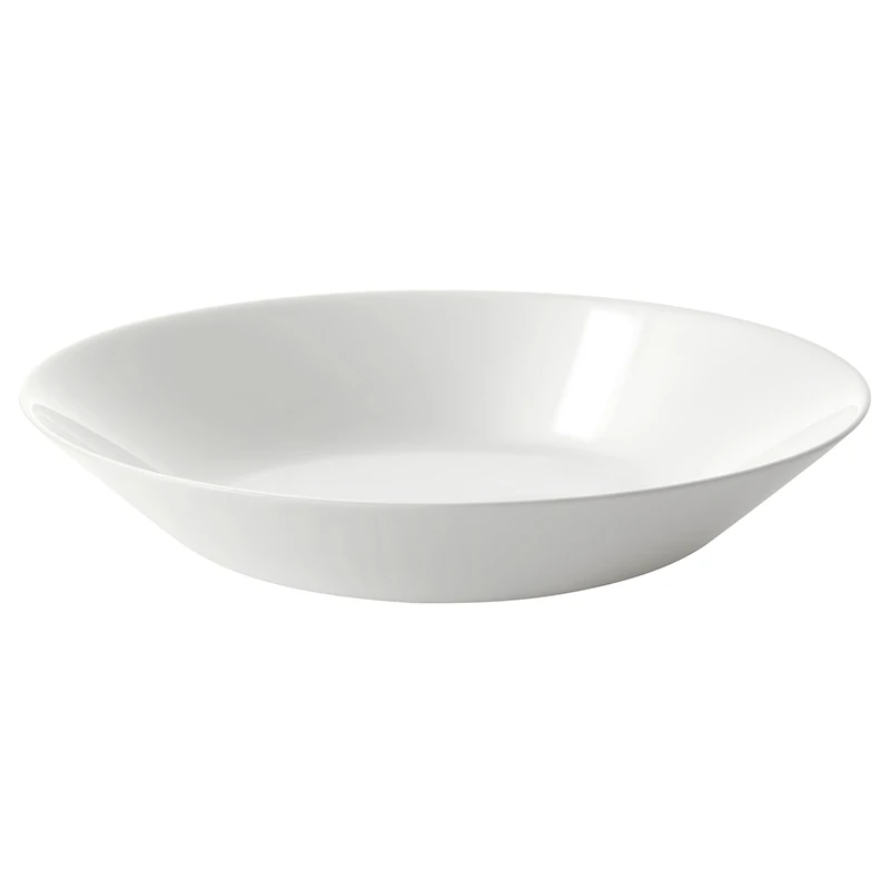 Custom White Round Deep Ceramic Soup Bowl Dish Plate for Party Centerpiece