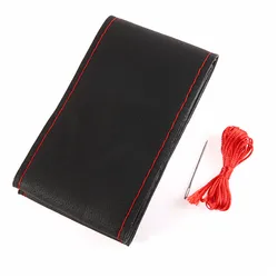 PU Material Customized New Style Custom-Made Stitched Anti-slip Steering Wheel Cover