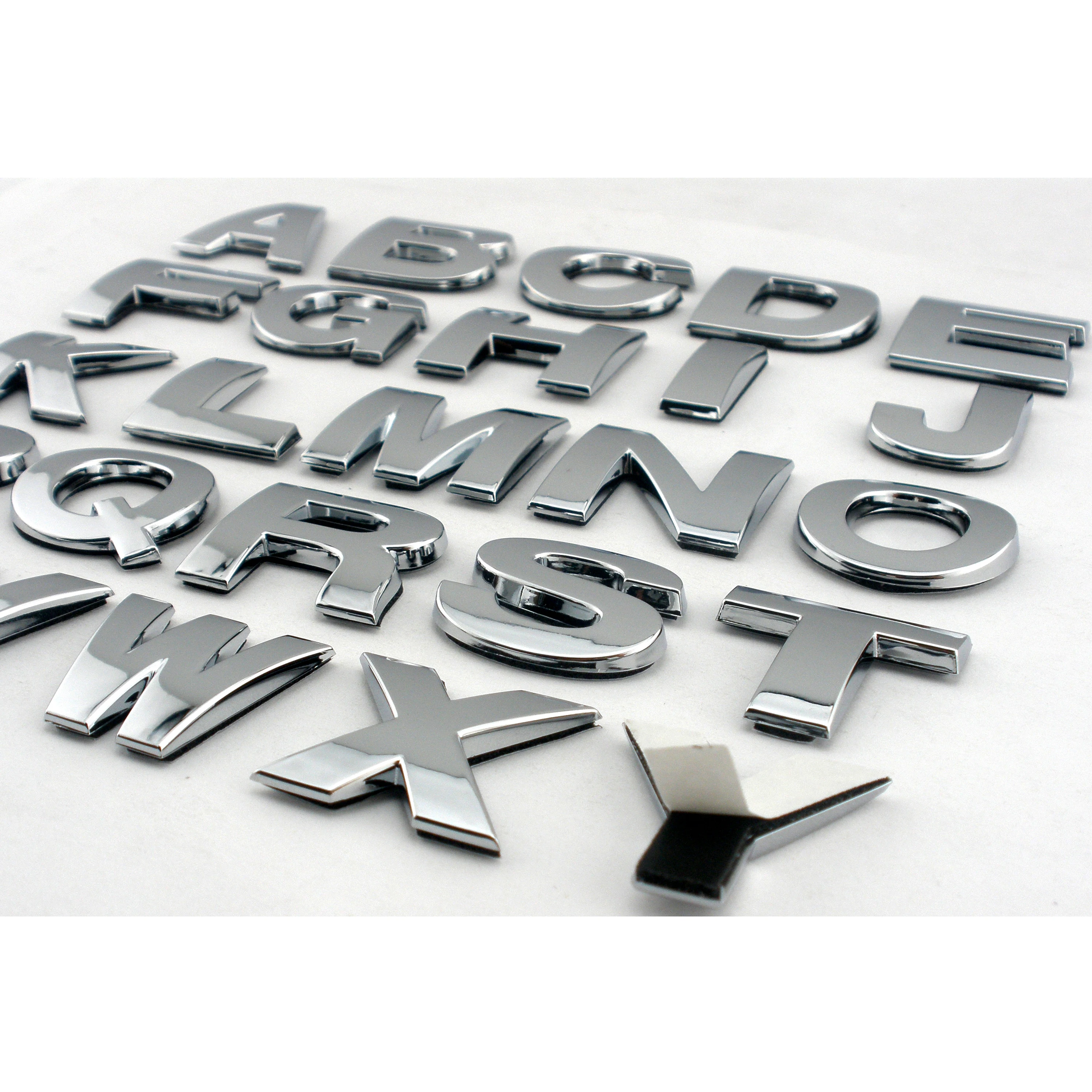 25mm high 3d custom metal logo emblem badges metal letters for car emblem marker