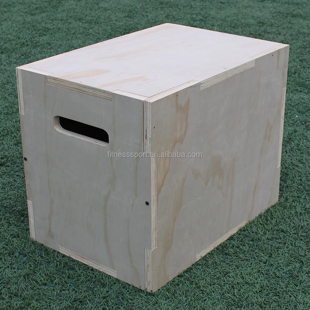 
Custom logo Fitness Sturdy Wooden Plyometrics Exercise Gym Workout 3 in 1 Wood Plyo Box for Jump Training 