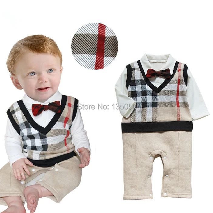 Retail 2015 100 cotton baby boy roupas de bebe Critical gentleman bow long sleeve baby boy