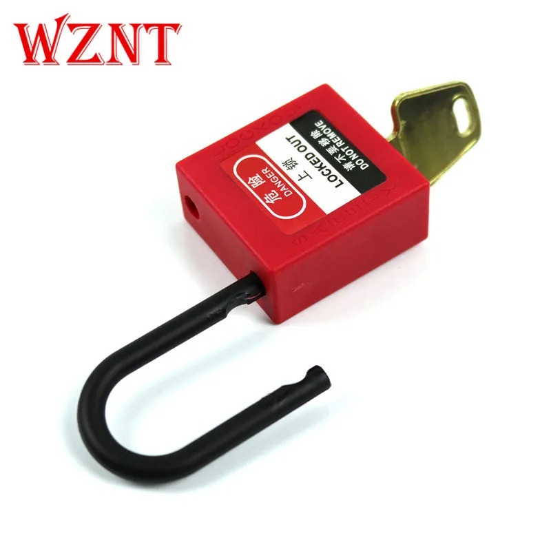4mm 25mm Red Non Conductive copper cylinder Mini Padlock Safety Padlock