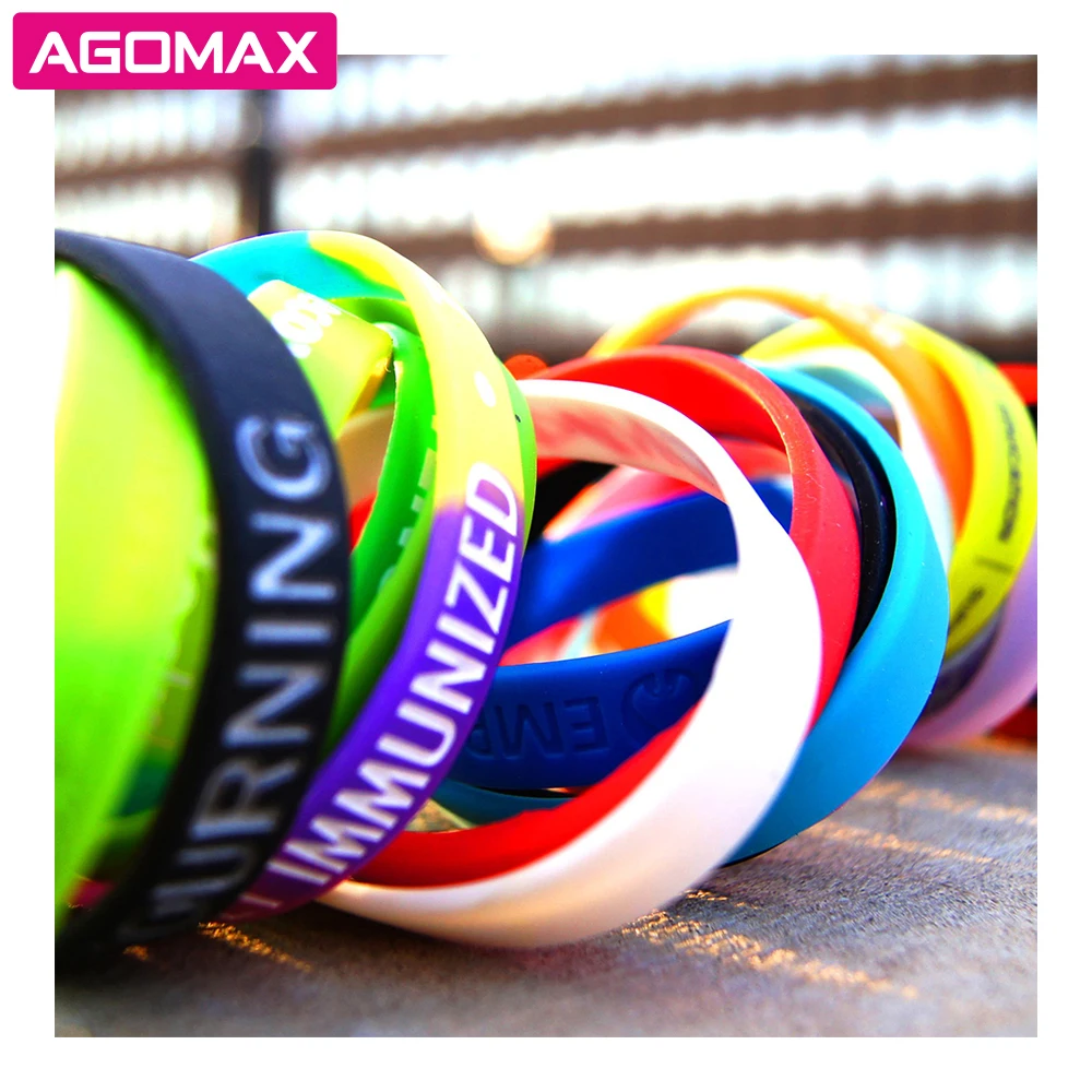 Personalized Logo Printed Cheap Custom Silicone Bracelet
